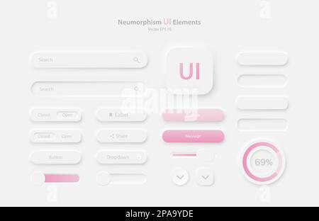 Collection of user interface elements for a mobile application. Stock Vector