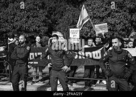 Tel Aviv, Israel. 11th Mar, 2023. Pro Judicial Reform Protestsor Credit: James Margolis/Alamy Live News Stock Photo