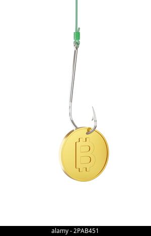Bitcoin Bait Bitcoin as bait for a trap, 3D Illustration Stock Photo - Alamy