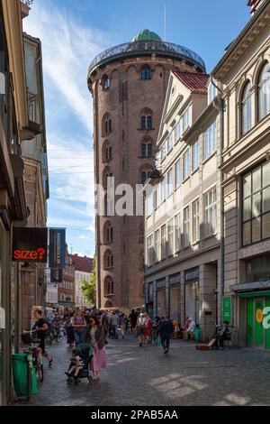 Copenhagen, Denmark - June 28 2019: The Round Tower (Danish: Rundetårn) is a 17th-century tower built as an astronomical observatory. Stock Photo