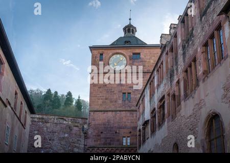 Gate Tower (Torturm) at Heidelberg Castle - Heidelberg, Germany Stock Photo