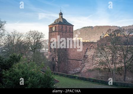 Gate Tower (Torturm) at Heidelberg Castle - Heidelberg, Germany Stock Photo