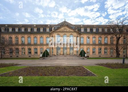 Stuttgart, Germany - Dec 17, 2019: Neues Schloss (New Palace) facade - Stuttgart, Germany Stock Photo