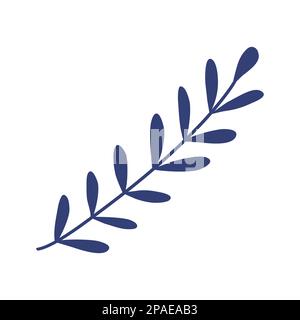 Sprig, ecology or natural element, doodle style flat vector illustration Stock Vector