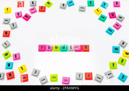 Problem word on white isolated background Stock Photo