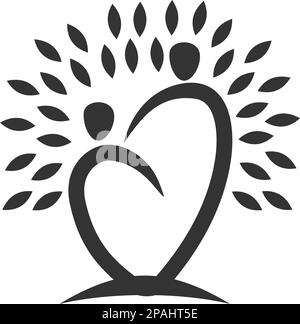People Tree Vector Logo Template template Icon Illustration Brand Identity.Isolated and flat illustration. graphic Stock Vector