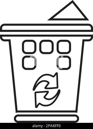 File recycle bin icon. Outline File recycle bin vector icon for web ...