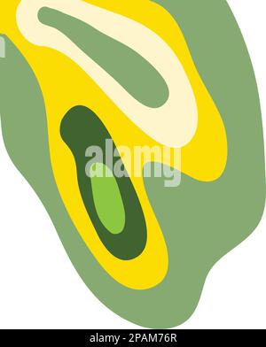 Topography abstract map contour landscape corner and texture background in a vector illustration Stock Vector