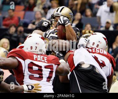 Arizona Cardinals tackle Gabe Watson looks up at the scoreboard in the last  minutes of the Cardinals-Dallas Cowboys game at University of Phoenix  Stadium in Glendale, AZ December 25,2010. The Cardinals defeated