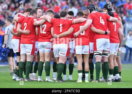 Rome, Italy. 11th Mar, 2023. Galles player's during 6 Nations International rugby match Italy versus Galles;11st March 2023; Stadio Olimpico, Rome, Italy AllShotLive/Sipa Usa Credit: Sipa USA/Alamy Live News Stock Photo