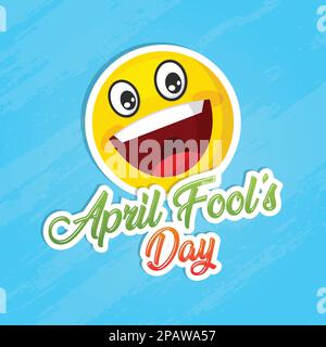 April Fools Day greeting. Celebration Happy April Fools Day background design Stock Vector