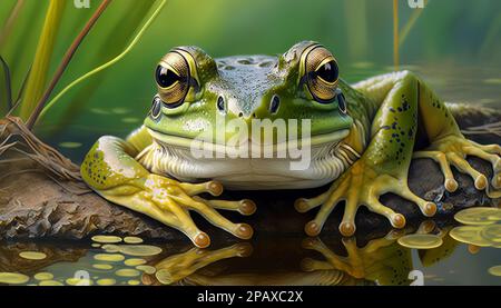 Tropical frog, a photorealistic illustration Stock Photo - Alamy