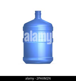 Water storage bottle isolated on white background. Front view, 3D vector illustration. Stock Vector