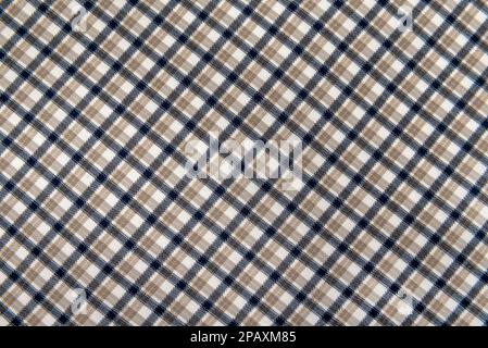 Plaid material. Texture or background of checkered fabric. Canvas. pattern Stock Photo