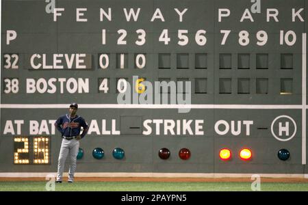 Cleveland Indians center fielder Kenny Lofton tosses his helmet after being  caught while trying to steal second in the first inning against the Kansas  City Royals on Friday, August 24, 2007, at