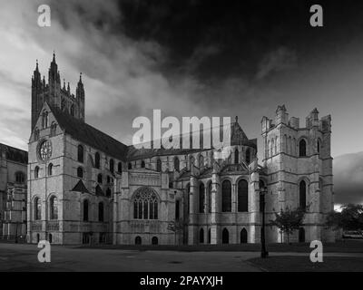 Canterbury Cathedral B&W Stock Photo