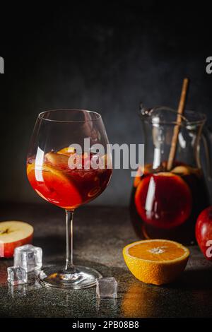 Refreshing sangria or punch Stock Photo