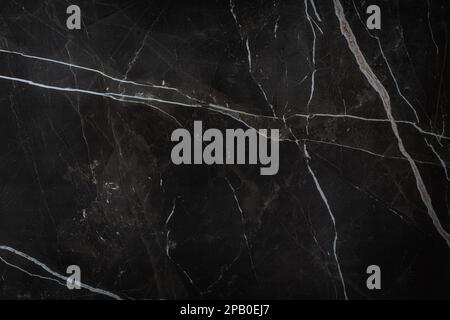 Polished Black Marble Texture. Stock Photo