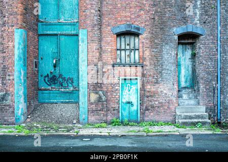 Loading bay to Warehouse in Liverpool Dockland Stock Photo