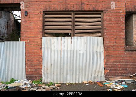 Loading bay to Warehouse in Liverpool Dockland Stock Photo