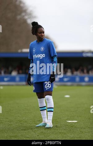 London, UK. 12th Mar, 2023. London, March 12th 2023: Kadeisha Buchanan (26 Chelsea) during the Barclays FA Womens Super League game between Chelsea and Manchester United at Kingsmeadow, London, England. (Pedro Soares/SPP) Credit: SPP Sport Press Photo. /Alamy Live News Stock Photo