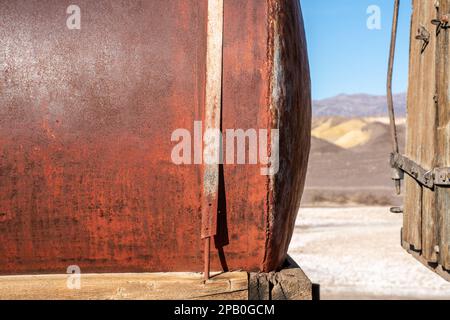 Preserved 20 mule team wagon for hauling Borax Stock Photo