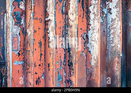 Weathered corrugated metal Stock Photo