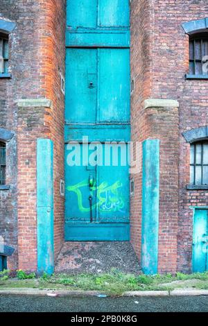 Loading bay to Warehouse in Liverpool Dockland Stock Photo