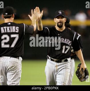 Colorado Rockies' Todd Helton at bat during Game 4 of the baseball World  Series Sunday, Oct. 28, 2007, at Coors Field in Denver. (AP Photo/Jack  Dempsey Stock Photo - Alamy