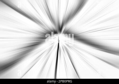 Balck line as speed movement or explosion or zoom usage on white background Stock Photo