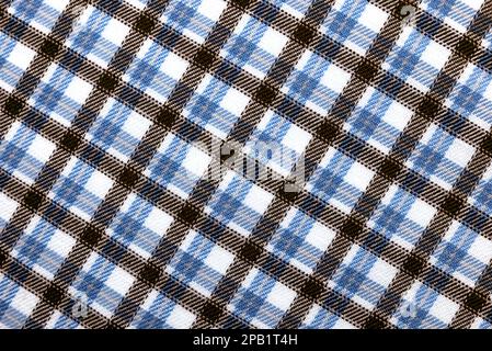 Plaid material. Texture or background of checkered fabric. Canvas. pattern Stock Photo