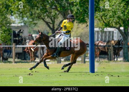 Port Mayaca, United States. 12th Mar, 2023. 3/10/23 Port Mayaca, Florida Nina Clarkin DUNDAS VS EL CID FITNESS during the US Women's Polo 18-24 Goal Cup 2023 Semi Finals, held at the Port Mayaca Polo Grounds in Port Mayaca, Florida, Friday, March 10, 2023. Credit: Jennifer Graylock/Alamy Live News Stock Photo