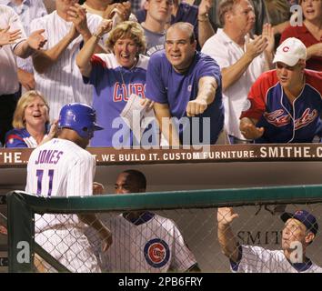 Jacque Jones Game Used Cubs BP Jersey! Twins!