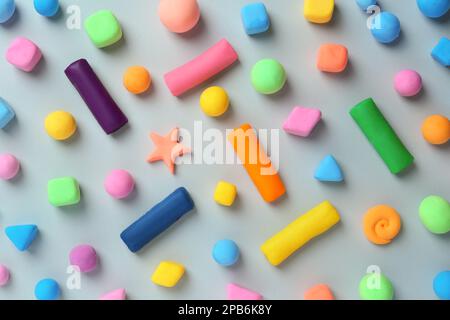 Set of Color Modeling Clay or Light Plasticine for modeling on the white  background Stock Photo - Alamy