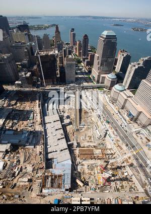 Construction continues at the World Trade Center site on