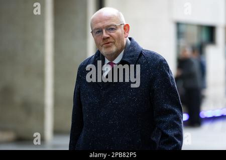 London, UK. 12th Mar, 2023. Mark Thompson, former director general of the BBC arrives at BBC Broadcasting House to appear on 'Sunday Morning with Laura Kuenssberg' in London. (Photo by Tejas Sandhu/SOPA Images/Sipa USA) Credit: Sipa USA/Alamy Live News Stock Photo