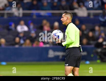 Kansas City, USA. 16th Nov, 2022. Referee Armando Villarreal. Sporting KC hosted the LA Galaxy in a Major League Soccer game on March 11, 2023 at Children's Mercy Park Stadium in Kansas City, KS, USA. Photo by Tim Vizer/Sipa USA Credit: Sipa USA/Alamy Live News Stock Photo