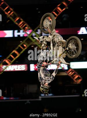 Adam Jones, of Minden, Nev., competes during the Moto X Best