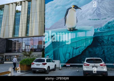 Street art in Christchurch, South Island, New Zealand Stock Photo