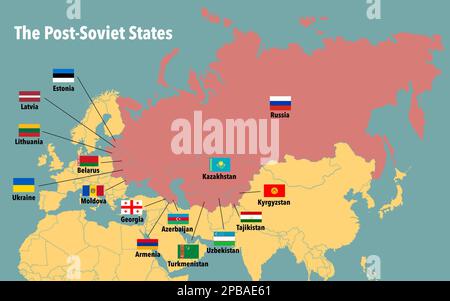 The modern countries of the former Soviet Union Stock Photo - Alamy