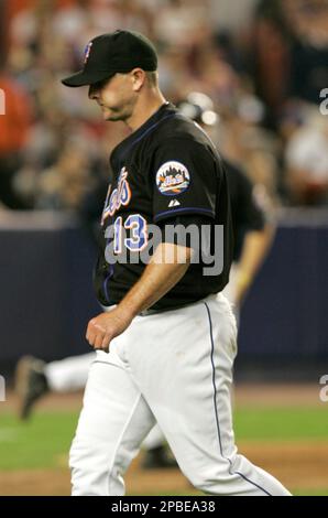 Philadelphia Phillies' Billy Wagner (13) and Mike Lieberthal (24) celebrate  their 4-3 win over the Washington Nationals, Friday, Sept. 30, 2005, at RFK  Stadium in Washington. (AP Photo/Nick Wass Stock Photo - Alamy