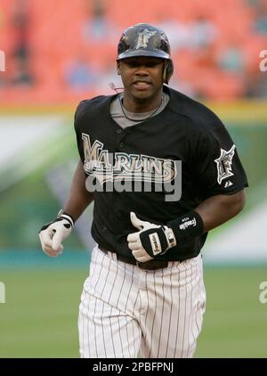 Miami Marlins Hanley Ramirez during a game against the New York Yankees in  Miami,Florida on April 1,2012 at Marlins Park.(AP Photo/Tom DiPace Stock  Photo - Alamy