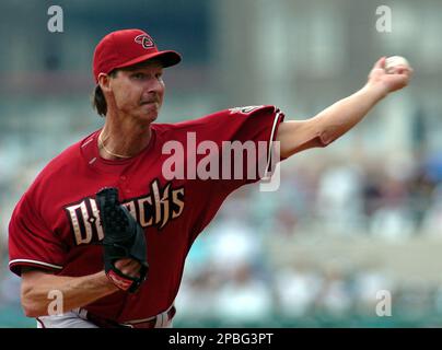 Arizona Diamondbacks Randy Johnson pitches against the San Francisco Giants  on Sept. 10, 2004 in Phoenix, AZ. (UPI Photo/Will Powers Stock Photo - Alamy