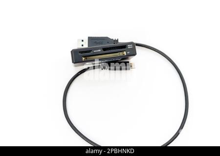 black card reader on a white background Stock Photo