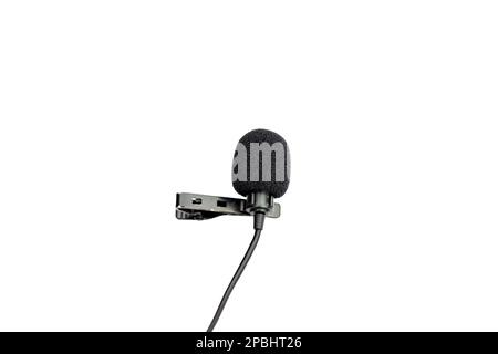 Lavalier or lapel microphone close-up view Stock Photo