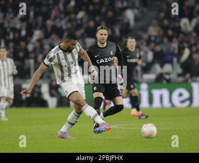 Bremer of Juventus during the Uefa Europa League, football match between Juventus and Freiburg on 09 March 2023 at Allianz Stadium, Turin, Italy Photo Ndrerim Kaceli Stock Photo