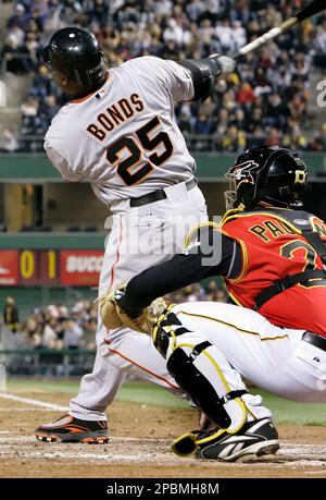 Bobby Bonds (25) of the San Francisco Giants is greeted by