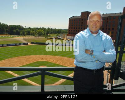 Former Baltimore Orioles player Cal Ripken Jr., talks with the media before  the start of the Tampa Bay Rays against the Baltimore Orioles opening day  baseball game, Monday, March 31, 2008, in