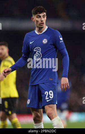 Stamford Bridge, London, United Kingdom, March 07, 2023, Kai Havertz of Chelsea FC looks on   during  Chelsea FC vs Borussia Dortmund - UEFA Champions Stock Photo