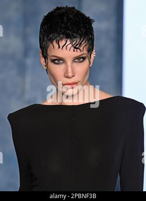 Halsey attending the Vanity Fair Oscar Party held at the Wallis Annenberg Center for the Performing Arts in Beverly Hills, Los Angeles, California, USA. Picture date: Sunday March 12, 2023. Stock Photo